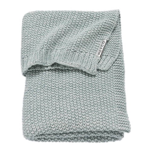 Meyco Silverline Relief Mixed Ledikantdeken 100X150 Cm Groen meyco kopen in de aanbieding