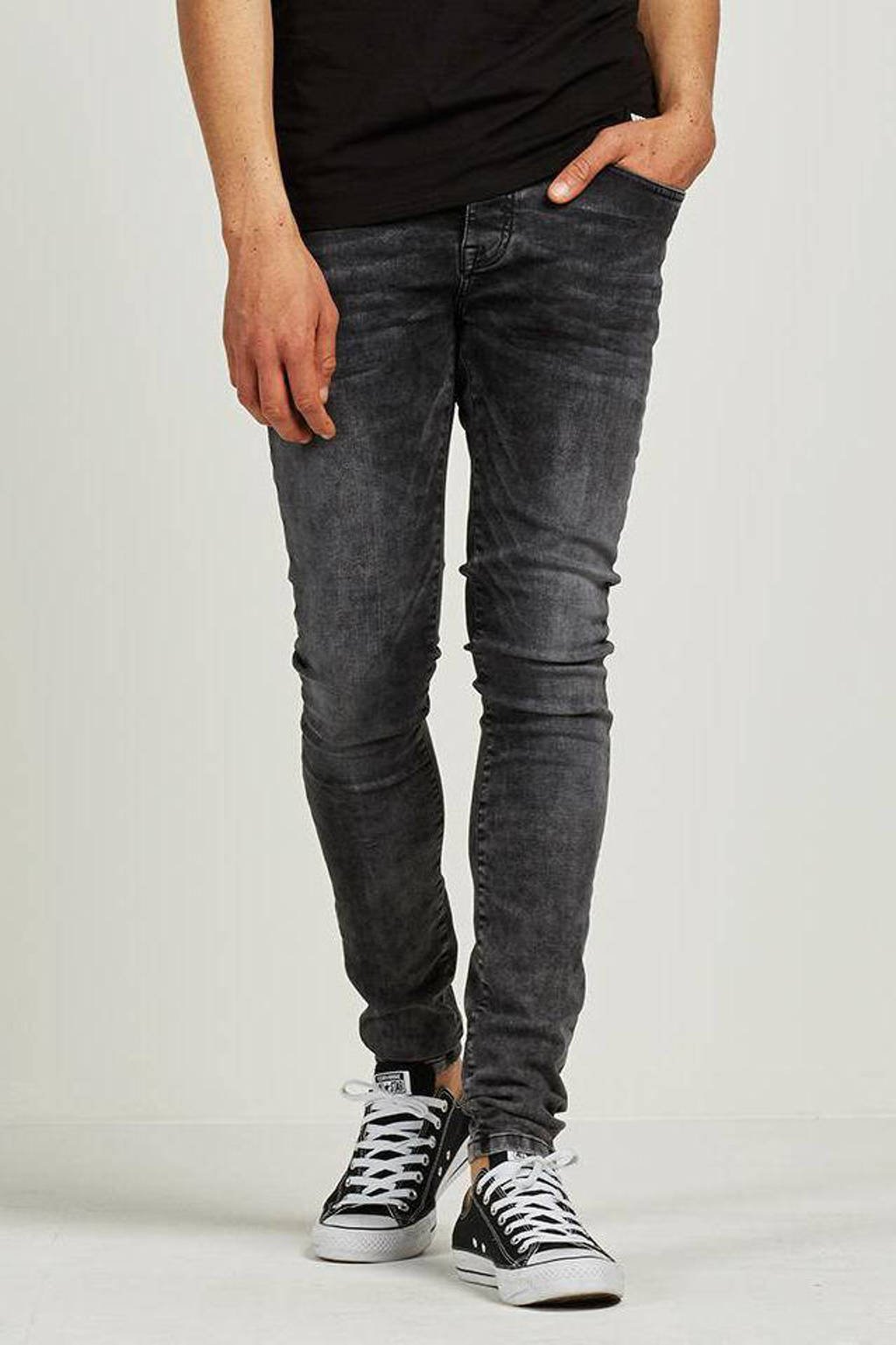 super skinny jeans Dust black wehkamp