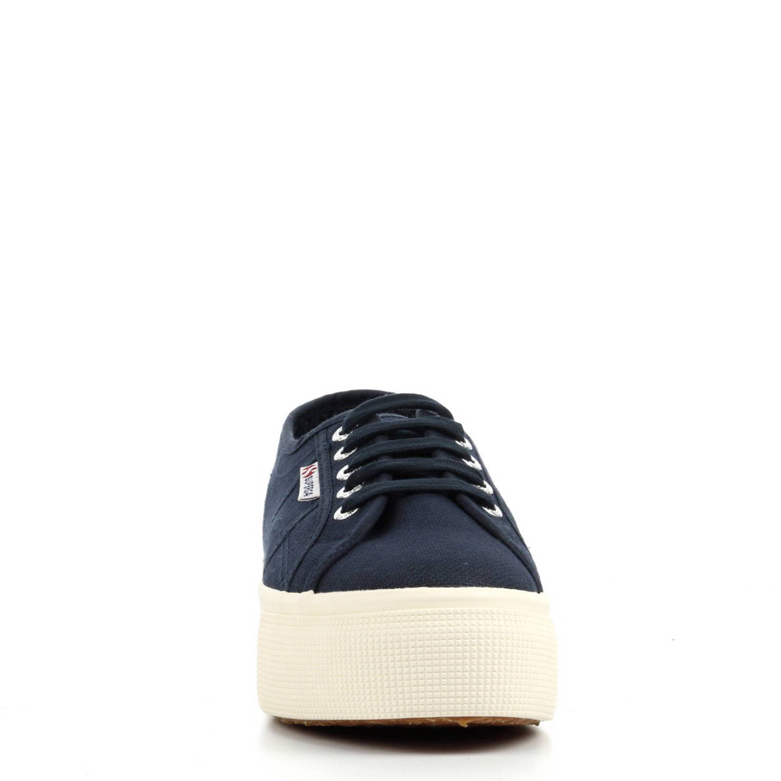 Superga 2790 Ascot plateau sneakers donkerblauw | wehkamp