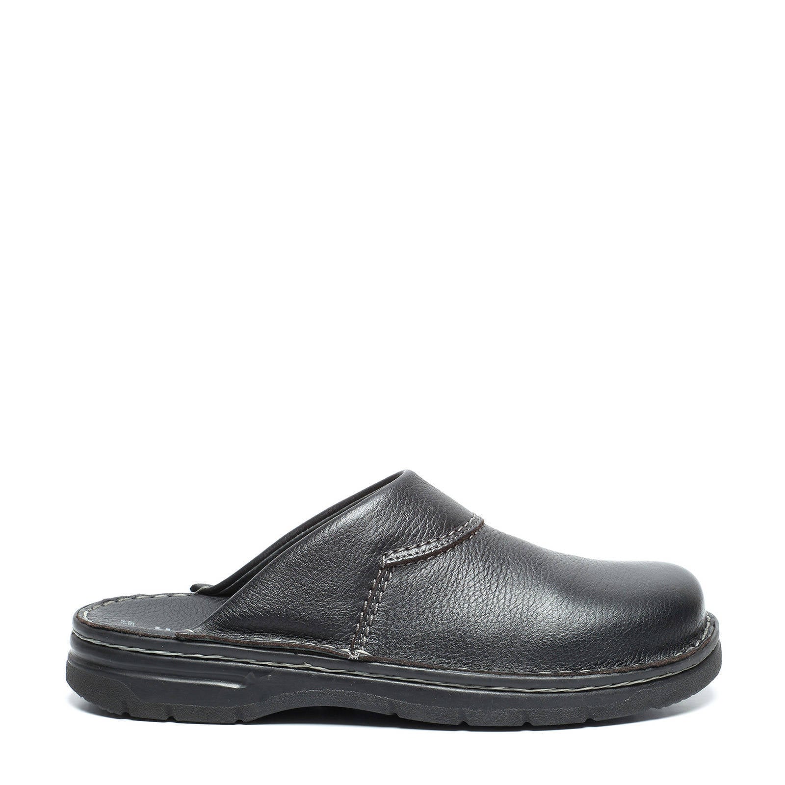 Hush Puppies leren pantoffels zwart | wehkamp