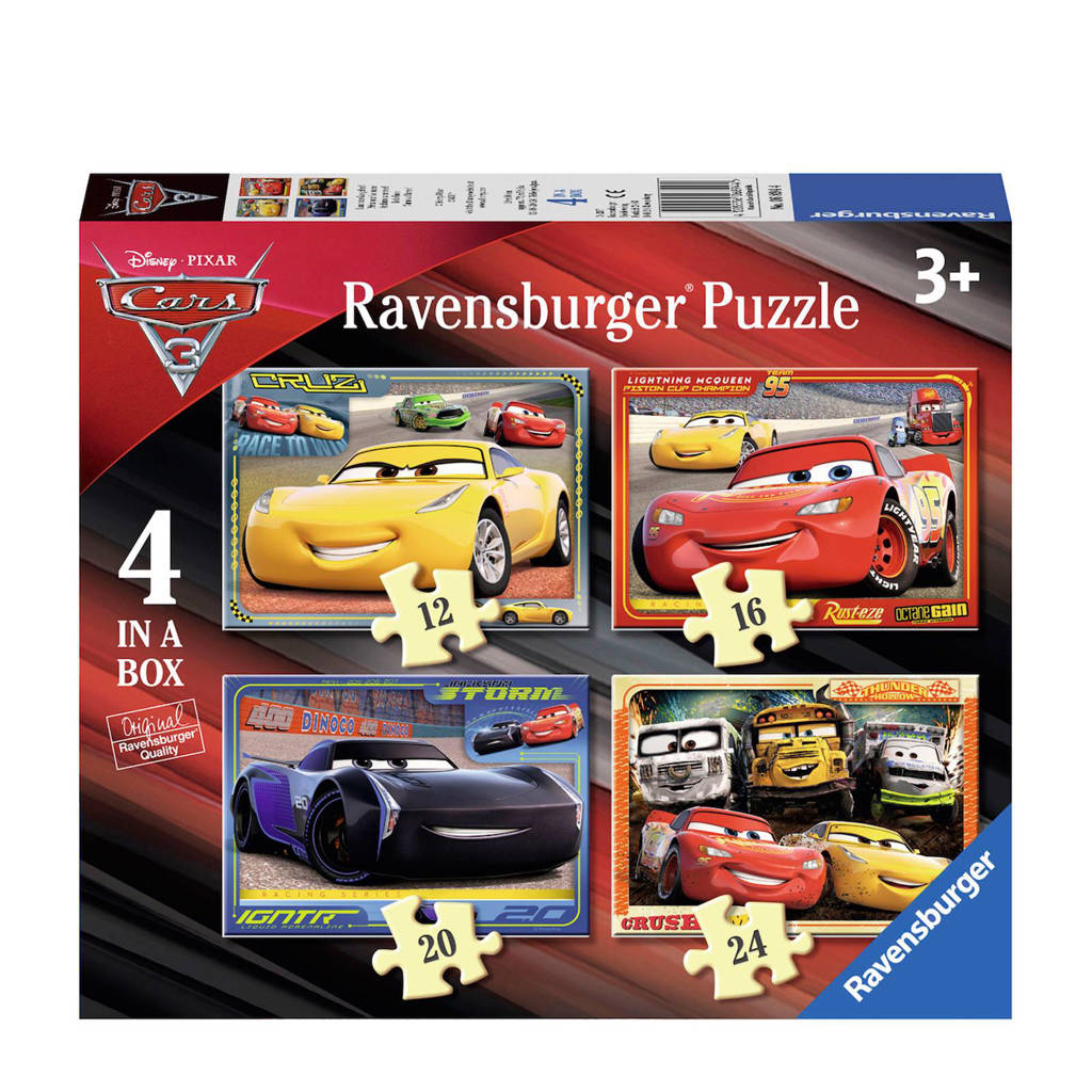 Ravensburger Disney Cars 3 viers  legpuzzel 24 stukjes