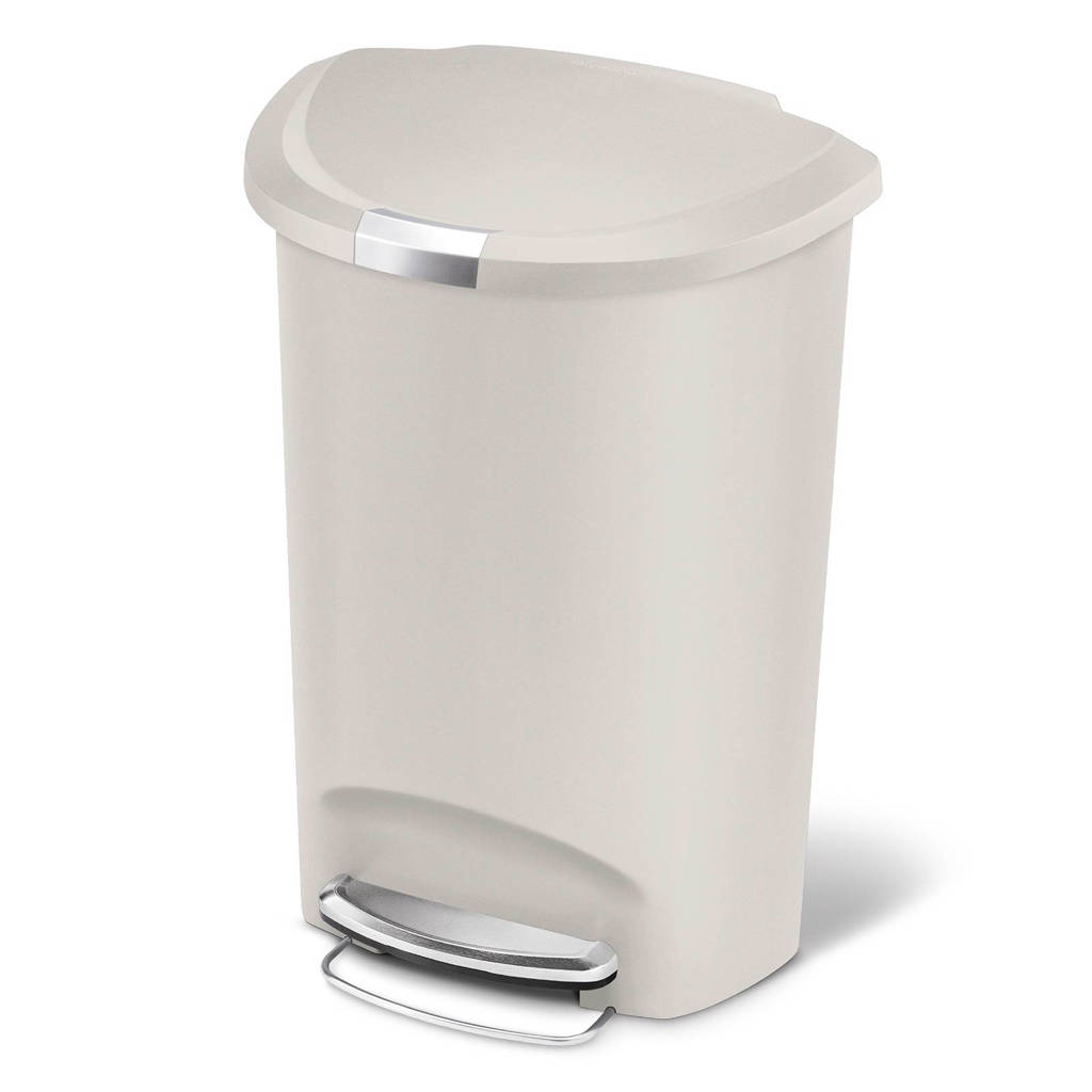 SimpleHuman Semi Round SH017341 pedaalemmer 50 liter, Beige
