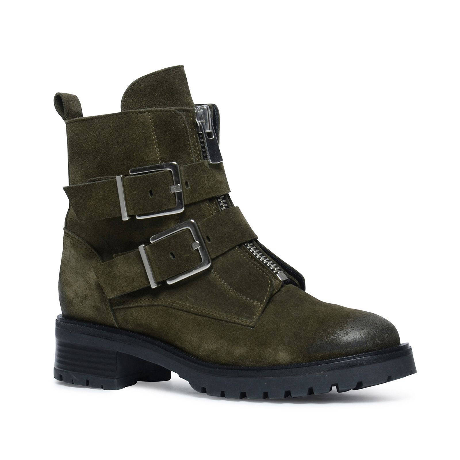Sacha suède bikerboots groen | wehkamp