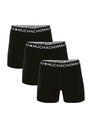 boxershort Solid (set van 3) zwart