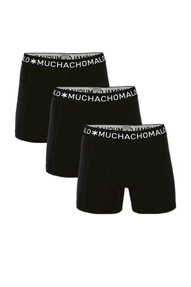 zege Vernederen Ja Muchachomalo boxershort Solid (set van 3) zwart | wehkamp