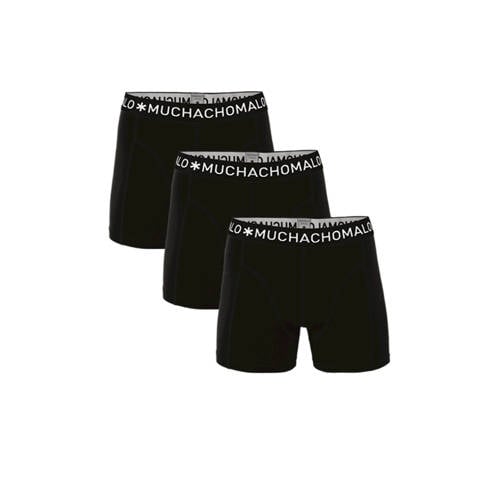 Muchachomalo boxershort Solid (set van 3) zwart afbeelding
