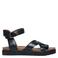 Manfield leren sandalen zwart