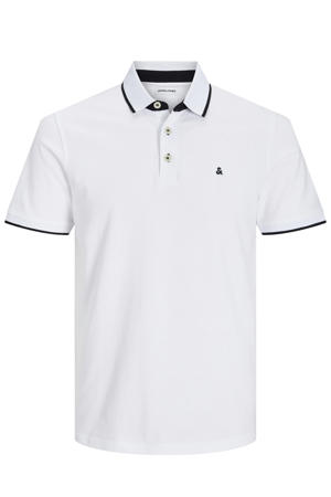 slim fit polo JJEPAULOS wit