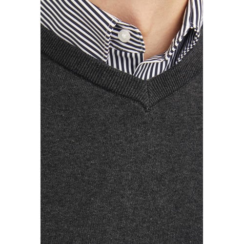 JACK & JONES ESSENTIALS trui JJEBASIC donkergrijs afbeelding