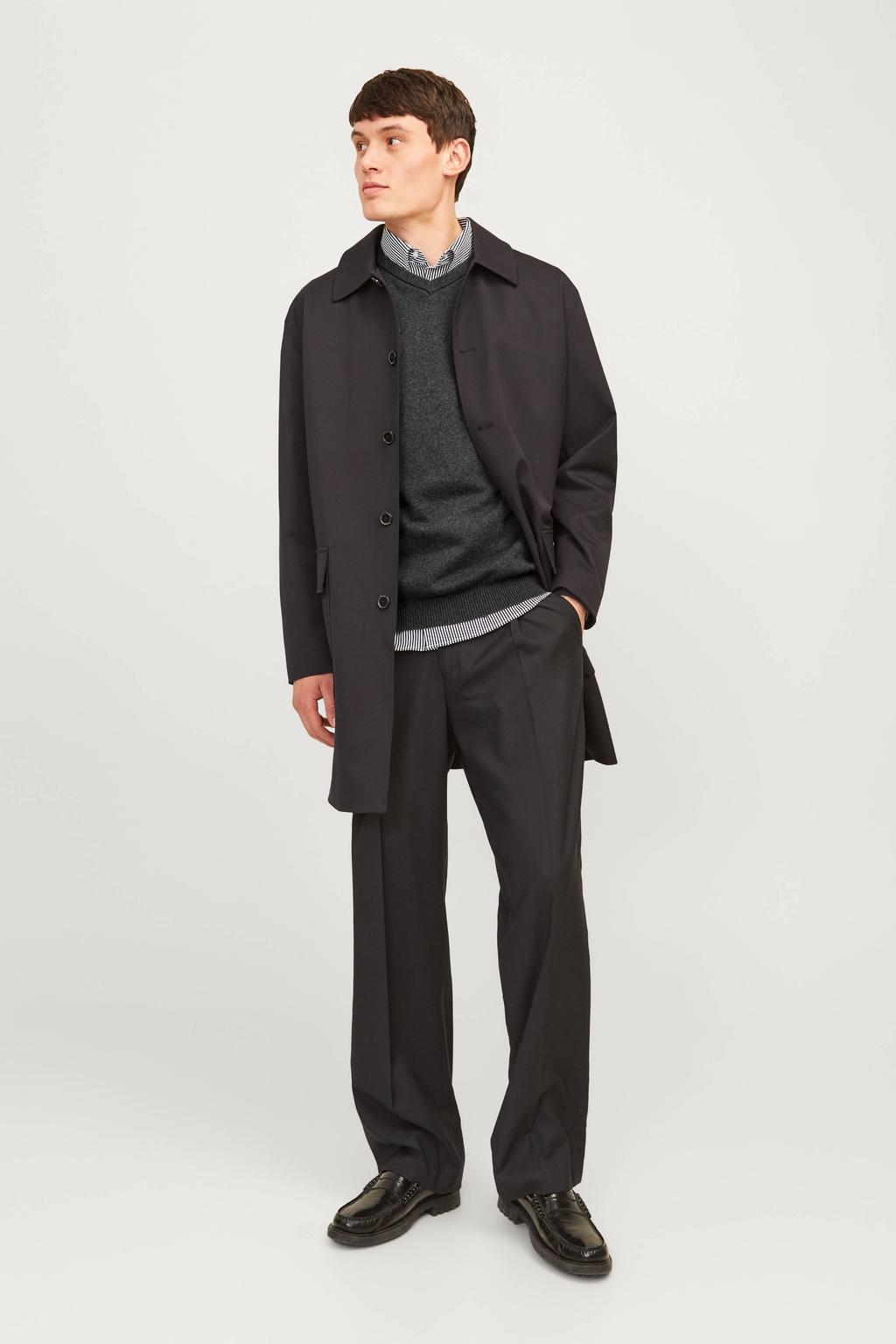 JACK & JONES ESSENTIALS pullover gebreid grijs