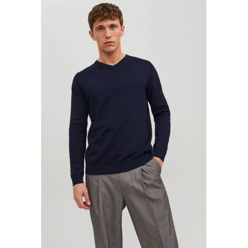 JACK & JONES ESSENTIALS pullover gebreid donkerblauw afbeelding