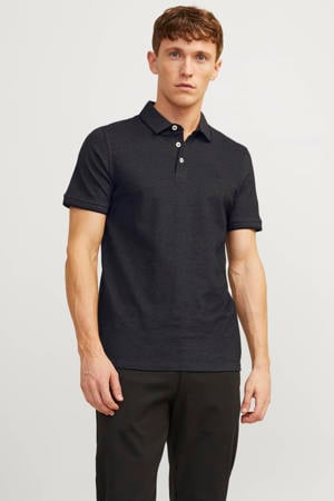 slim fit polo JJEPAULOS antraciet