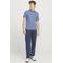 JACK & JONES ESSENTIALS slim fit polo JJEPAULOS lichtblauw