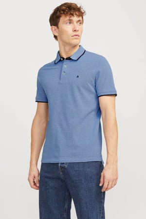 slim fit polo JJEPAULOS lichtblauw