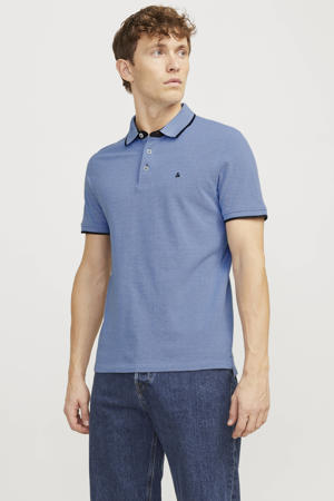 slim fit polo JJEPAULOS lichtblauw