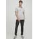 JACK & JONES ESSENTIALS slim fit polo JJEPAULOS lichtgrijs