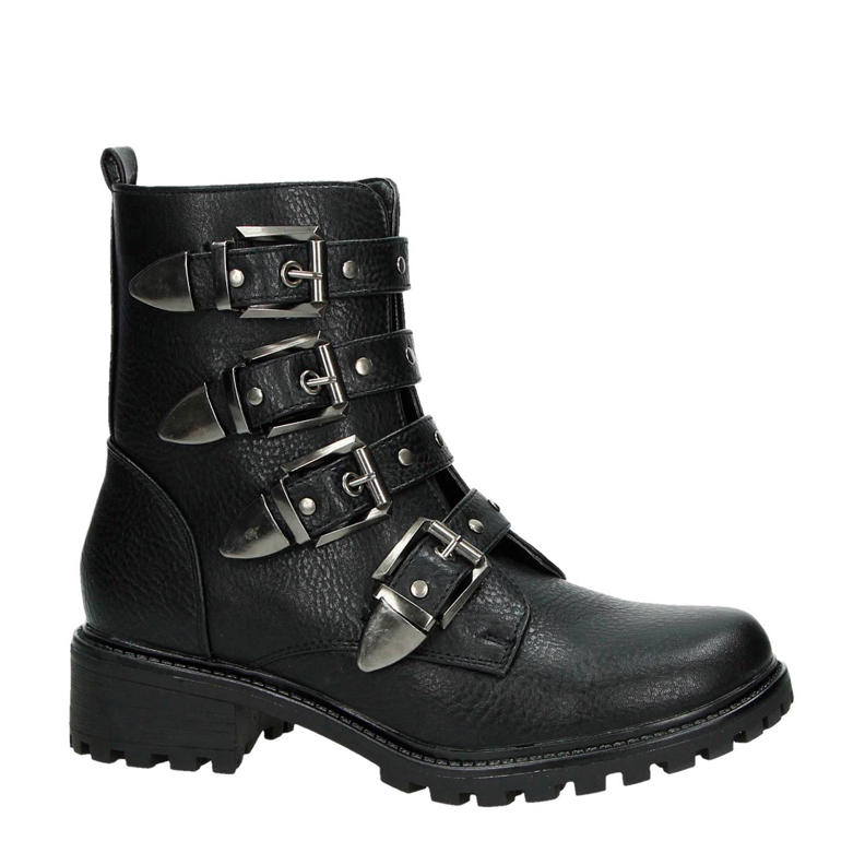Hobb's bikerboots met studs wehkamp