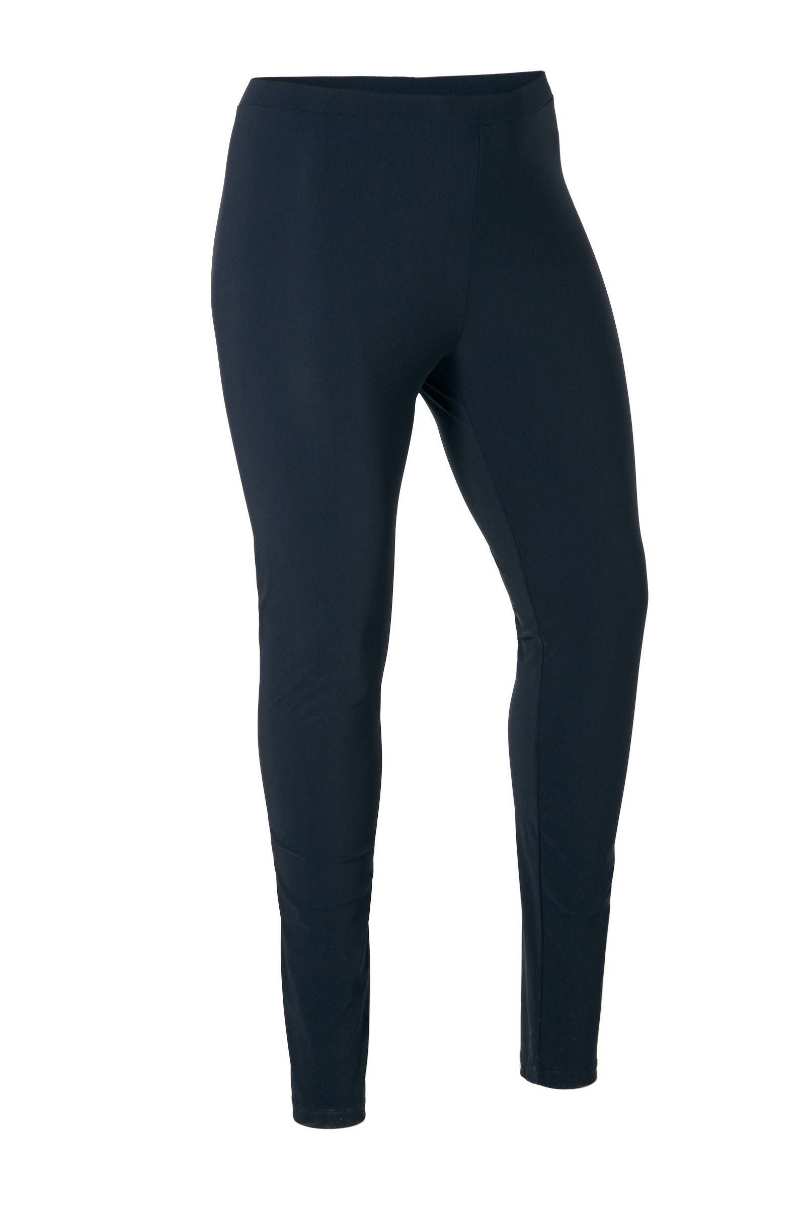 Plus Basics slim fit legging van travelstof donkerblauw | wehkamp