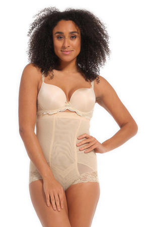 high waist medium corrigerende slip Super Control Brief lichtbeige