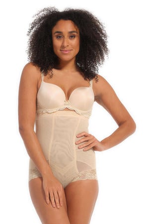 high waist medium corrigerende slip Super Control Brief lichtbeige