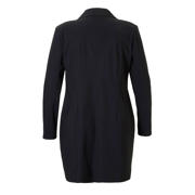 thumbnail: Plus Basics lange blazer van travelstof zwart