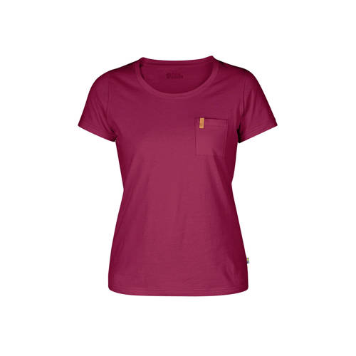 Fjallraven Ovik Outdoor T Shirt Aubergine fjallraven kopen in de aanbieding