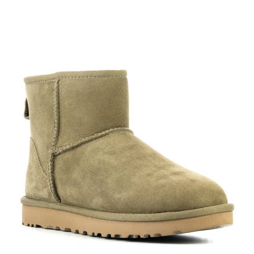 Ugg Classic Mini Enkellaars Taupe ugg kopen in de aanbieding