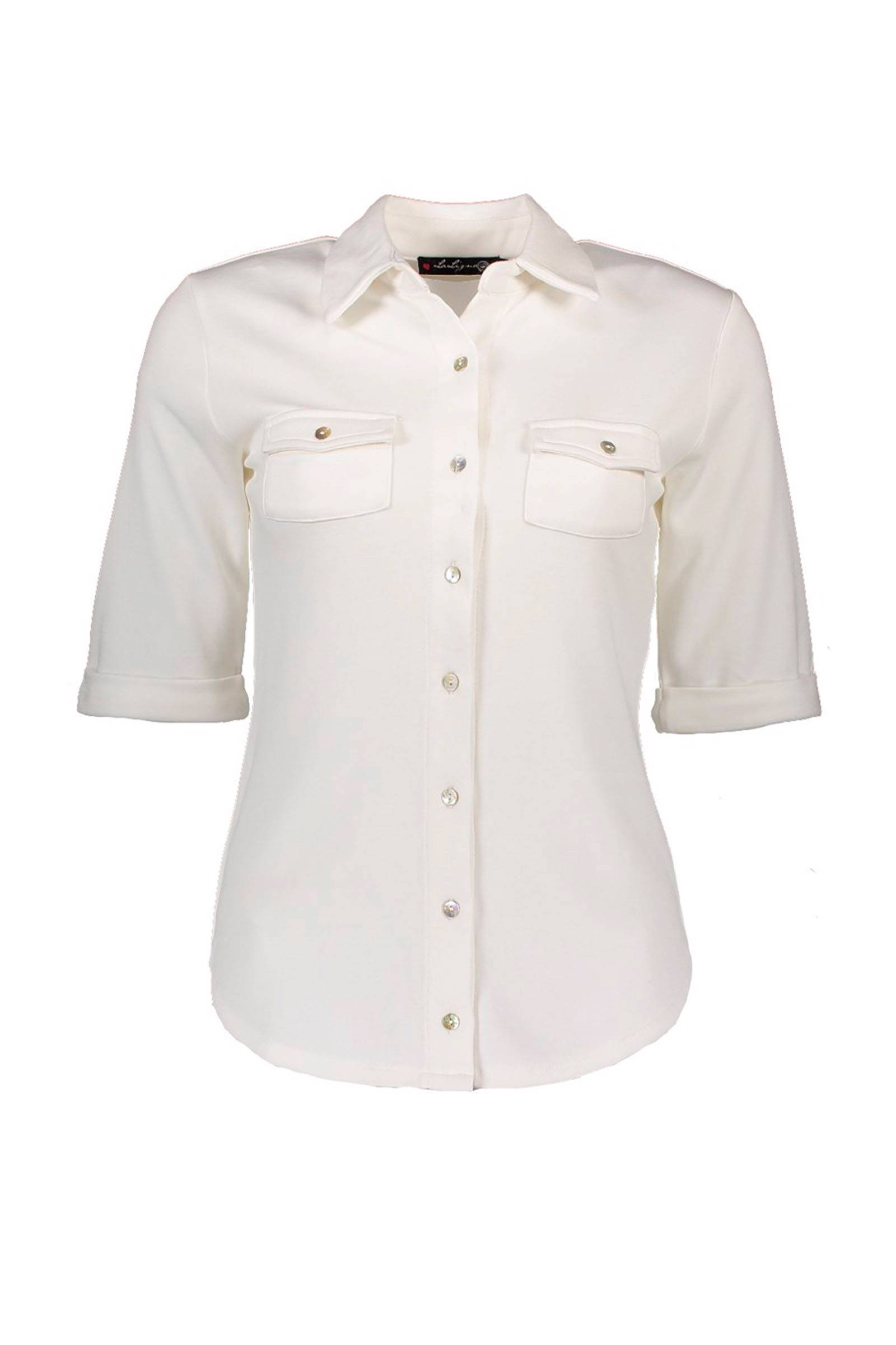 witte blouse dames korte mouw