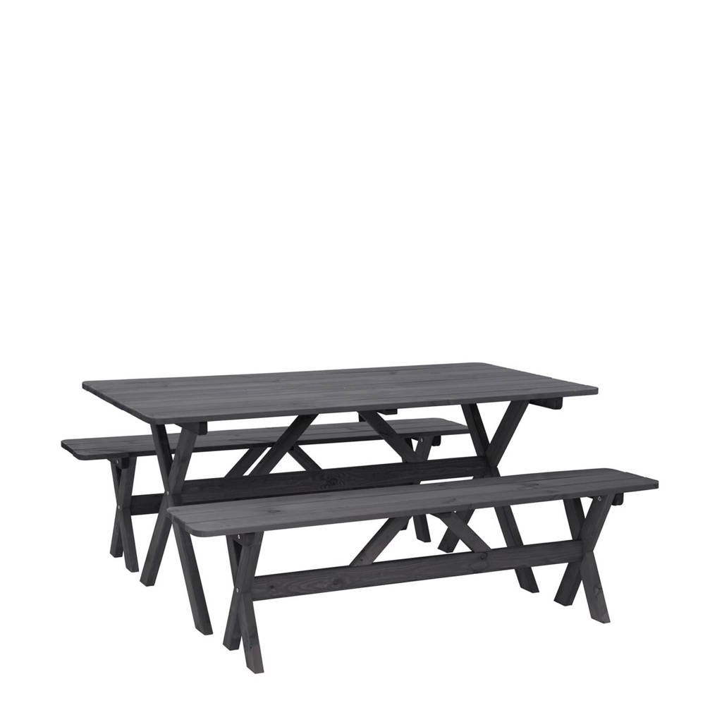 Pro Garden Picknickset, Donkergrijs