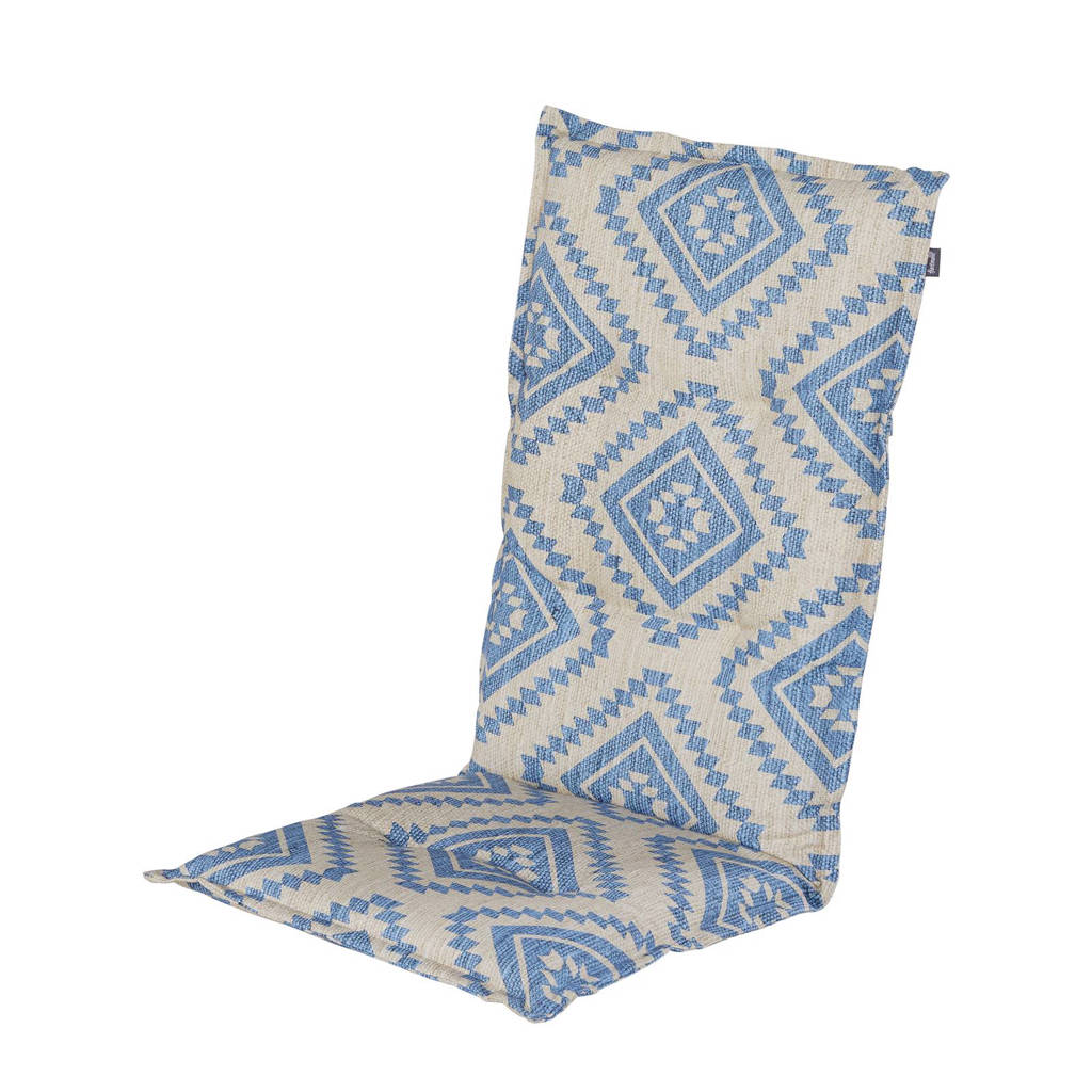 Hartman tuinkussen Bonita (hoge rug, set van 2), Blauw/zand
