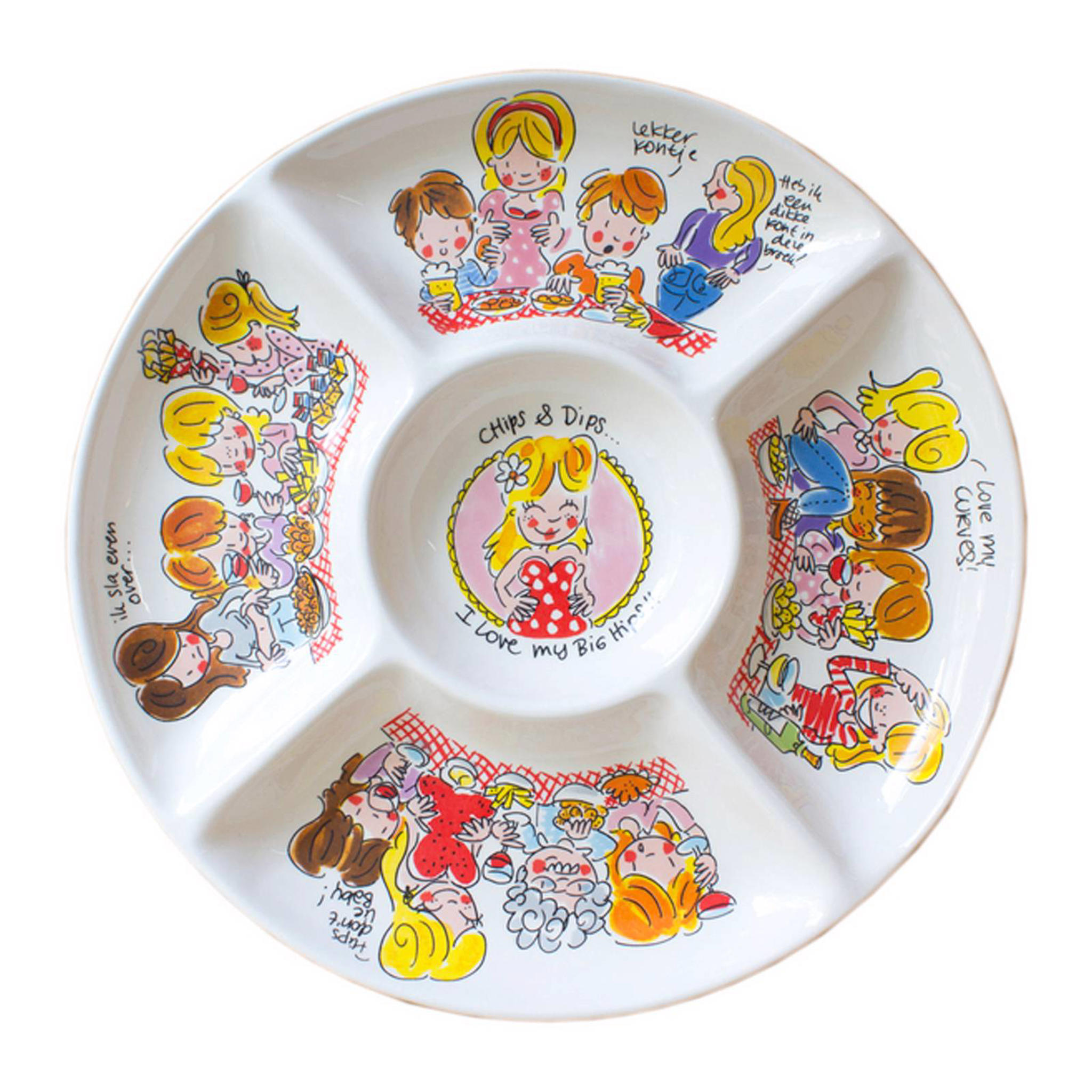 Blond Amsterdam serveerschaal Even Bijkletsen (Ø35 cm) wehkamp