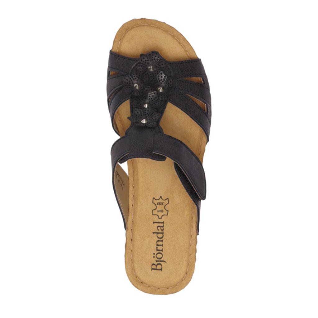 zwarte slippers van haren