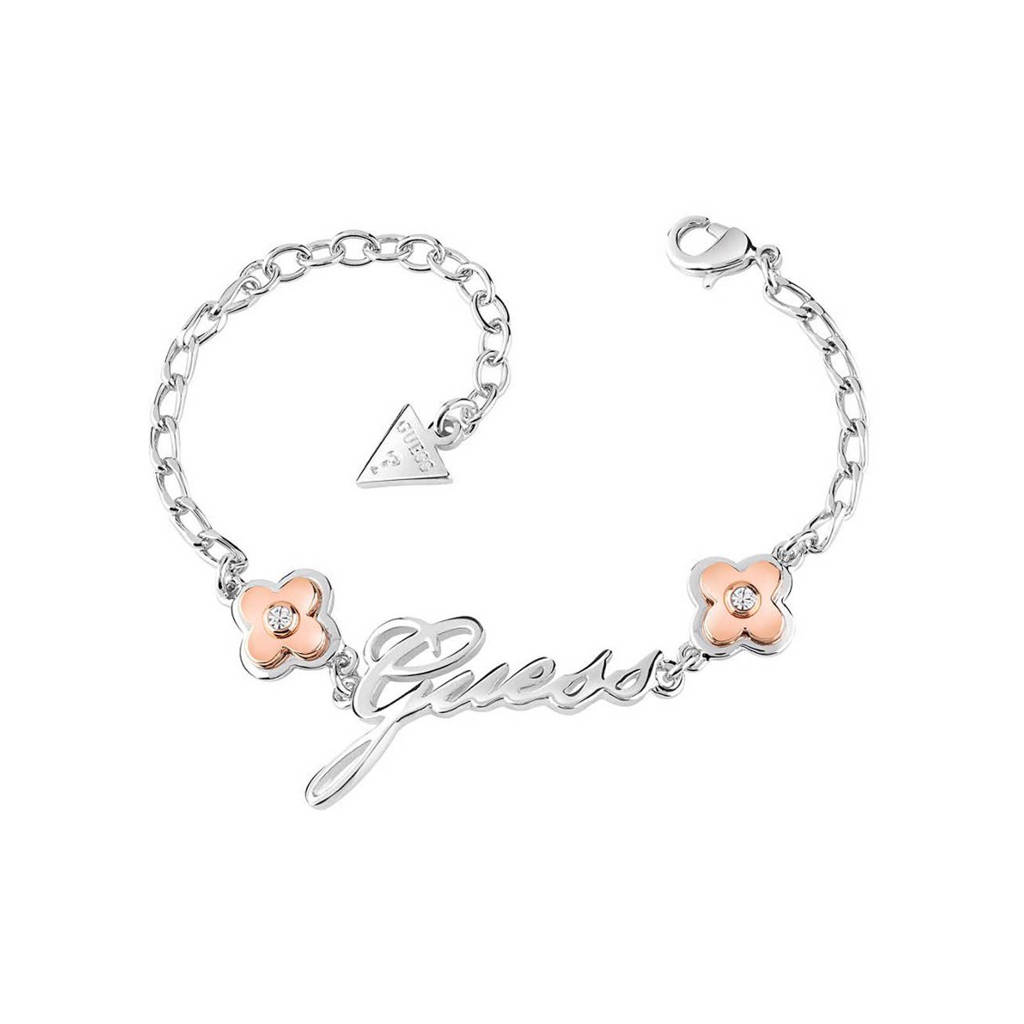GUESS Summer Flowers armband, Zilver/roségoud