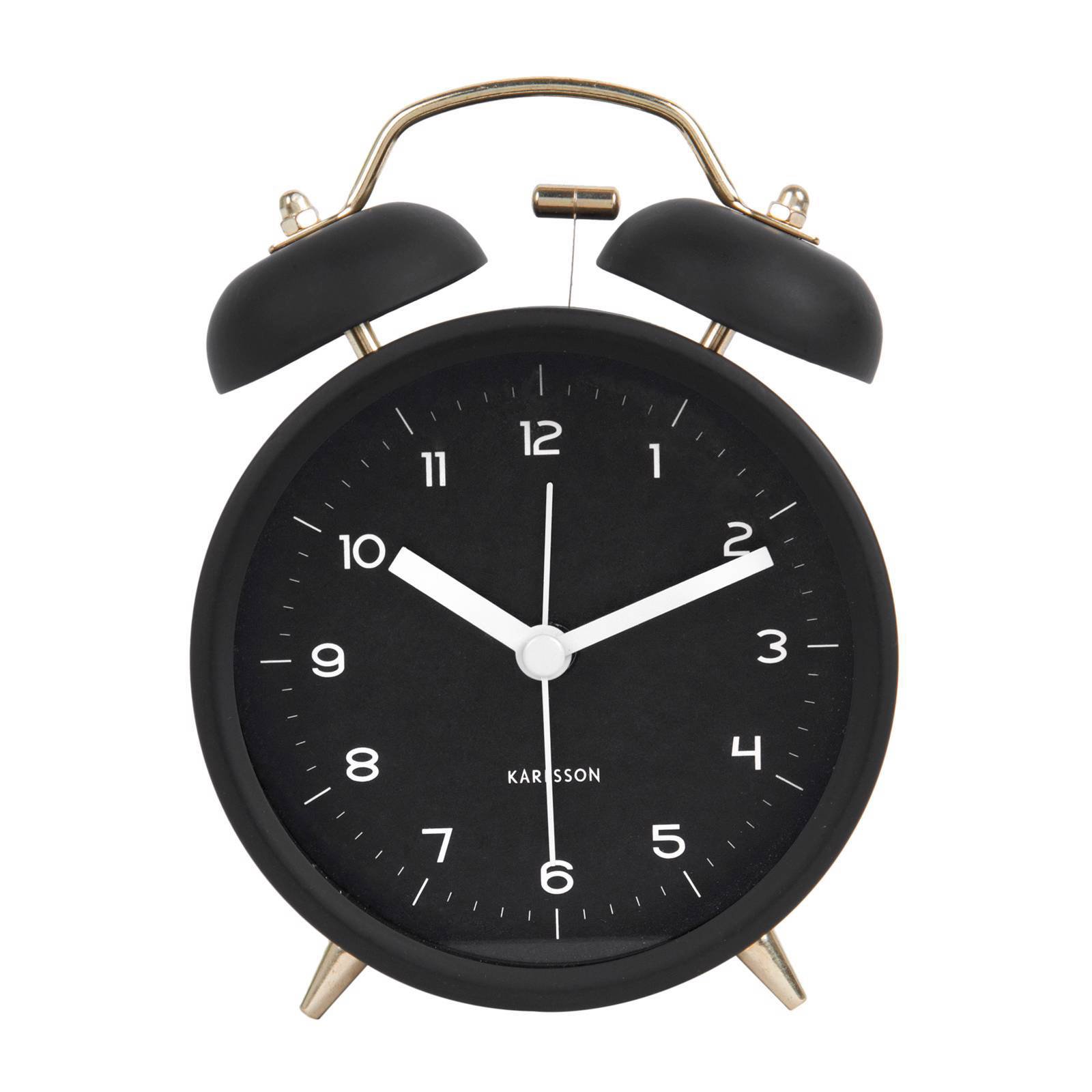 Betsy Trotwood Industrialiseren filosoof Karlsson Wekkers Alarm clock Classic Bell BOX32 Zwart - Klokken.shop