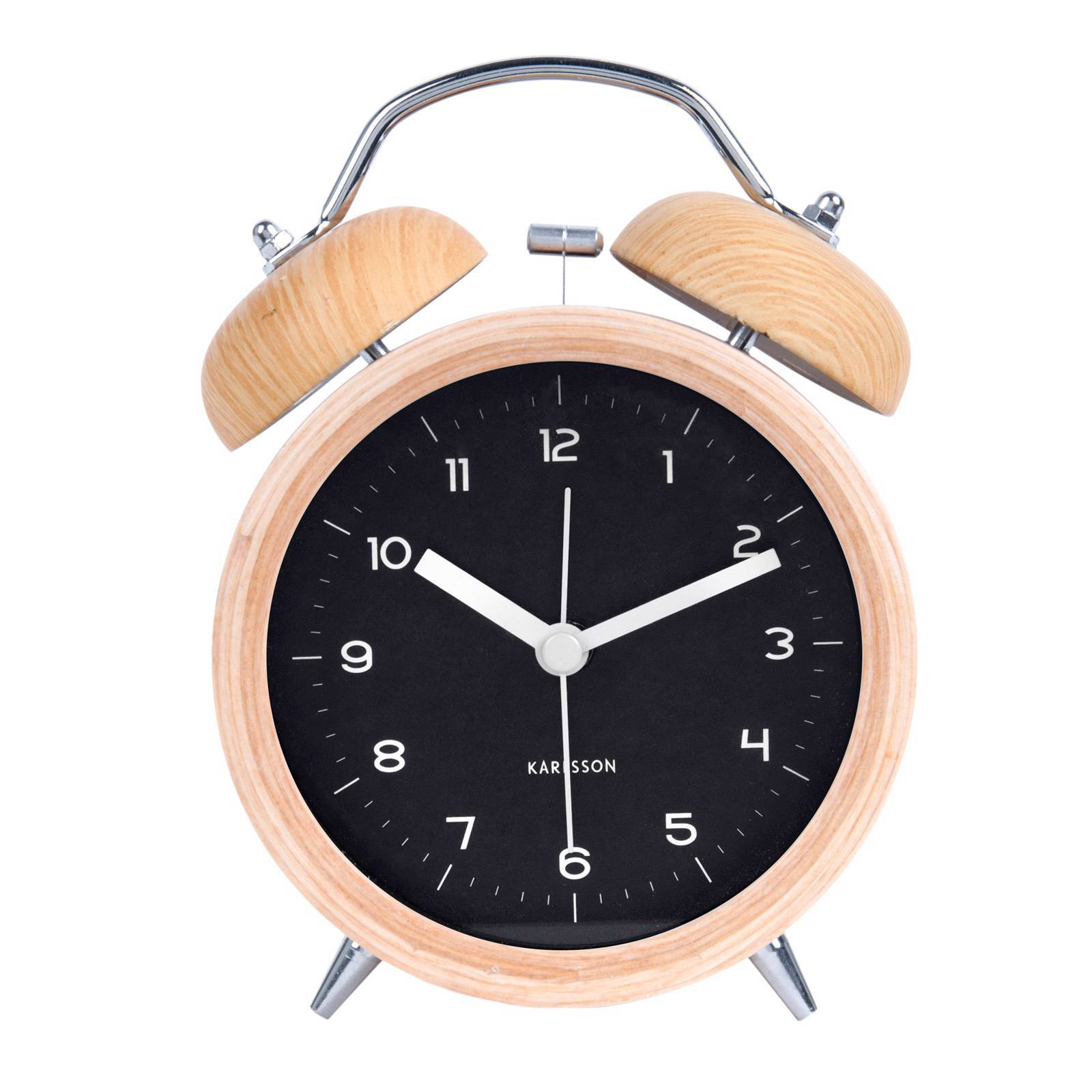 Karlsson Wekkers Alarm Clock Classic Bell Wood Bruin online kopen
