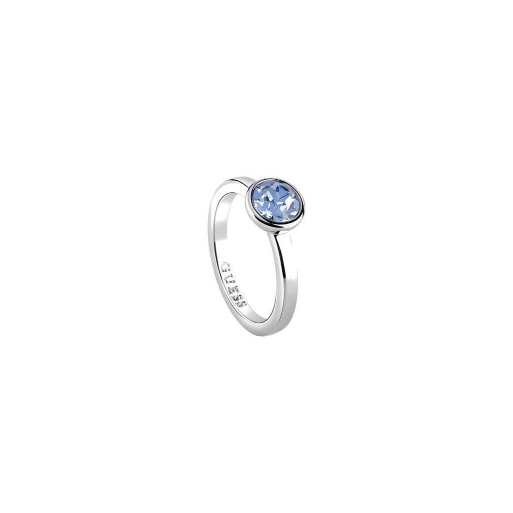 GUESS ring, Zilver/lichtblauw