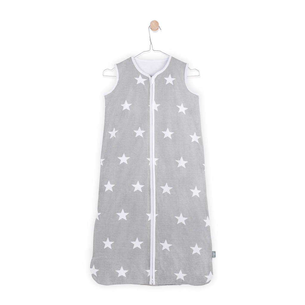 Jollein Little Star zomer baby slaapzak 6-18 mnd grijs, Grijs, 90