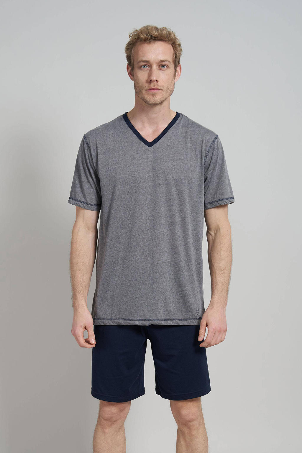 Ceceba +size shortama grijs/blauw