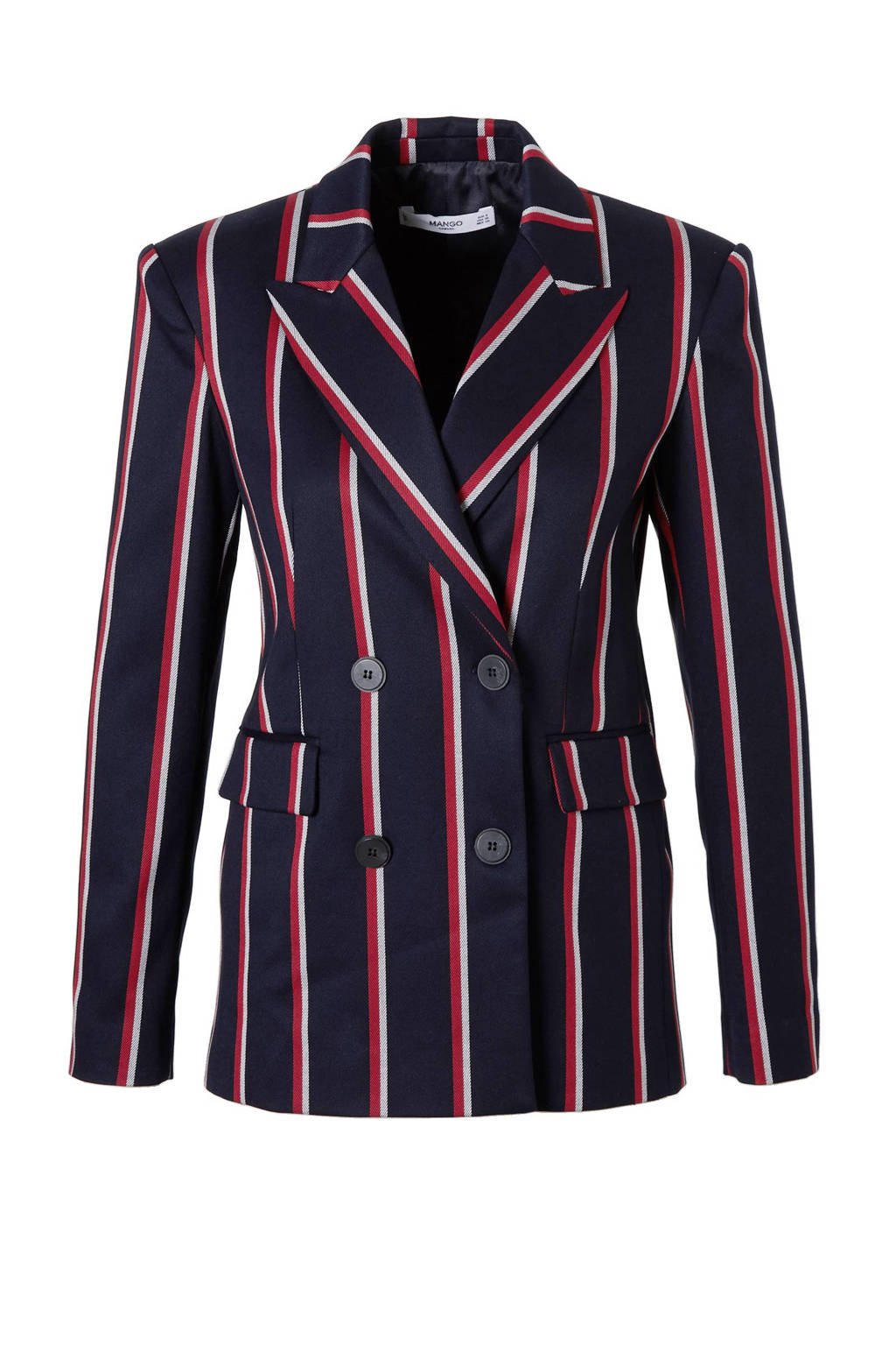 Mango gestreepte blazer, Marineblauw/rood/wit