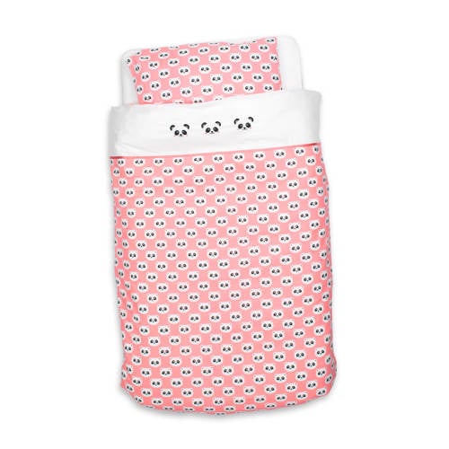 Fabs World Panda Dreams Baby Dekbedovertrek 100X135 Cm Koraal fabs world kopen in de aanbieding