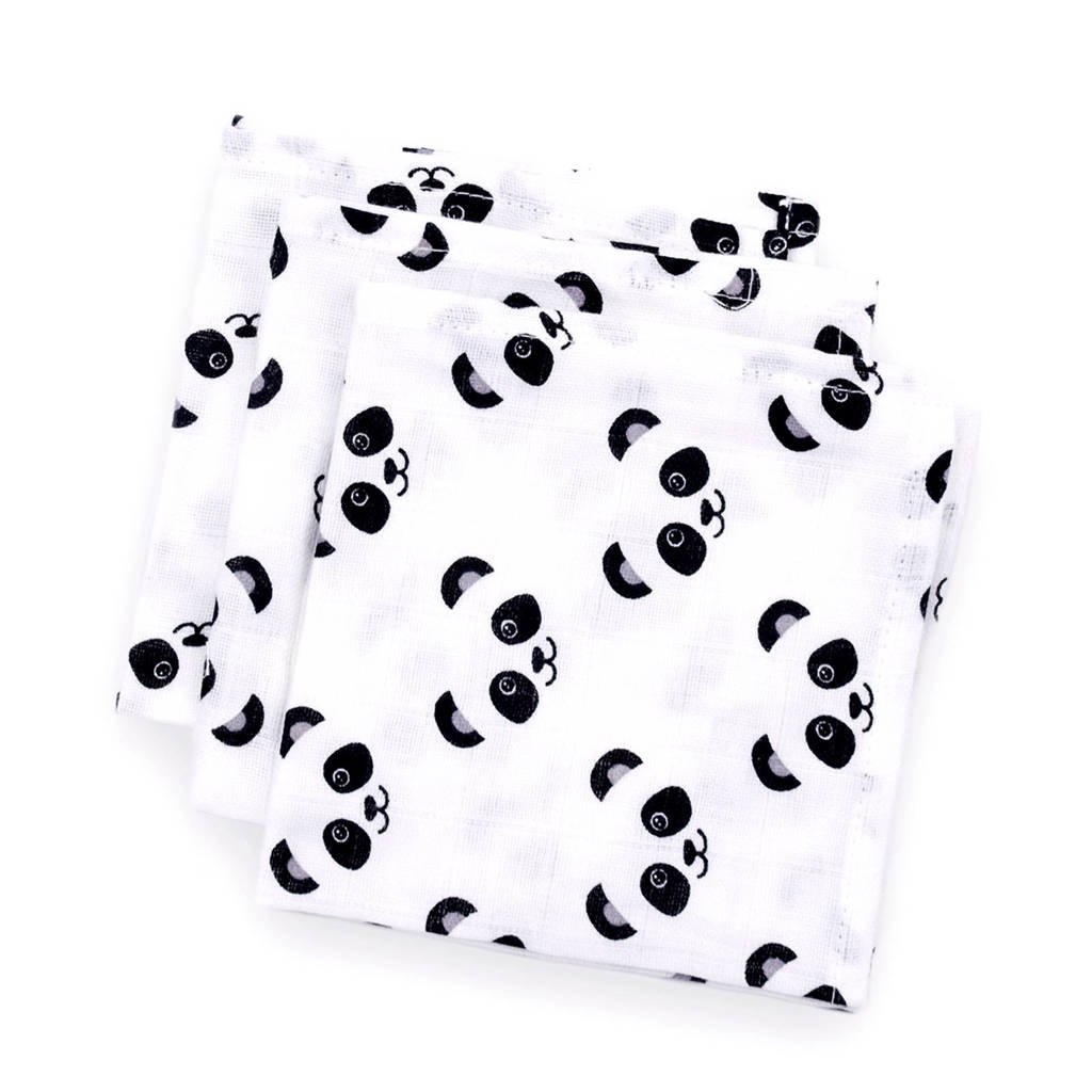 Fabs World Panda dreams hydrofiele monddoekjes 30x30 cm (3 stuks)