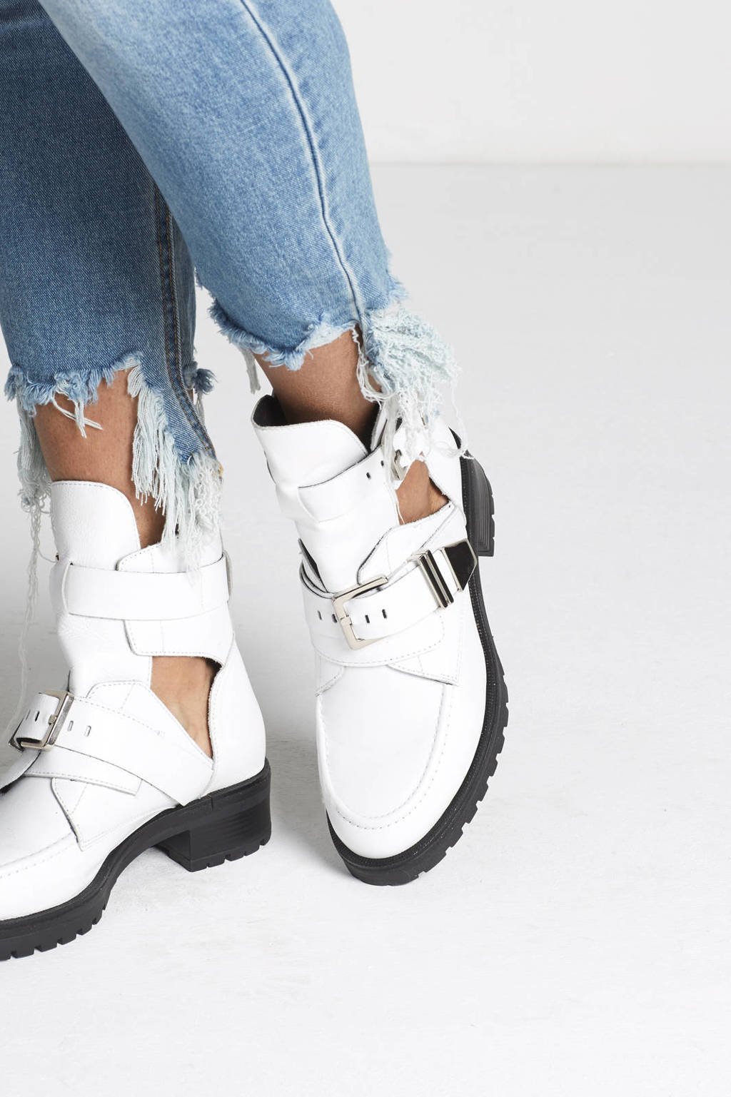 Cut Sacha Leren Cut Out Sacha Bikerboots Out Leren dHqqw7f