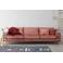 NOUS Living Verona velours 4-zitsbank - roze
