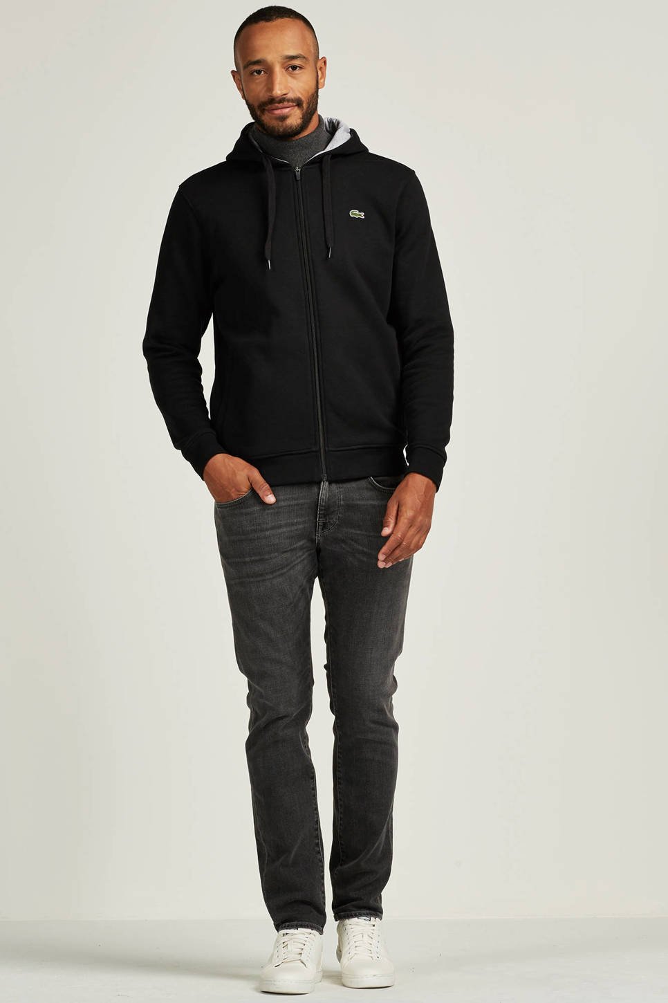 Lacoste sweatvest (heren), Zwart