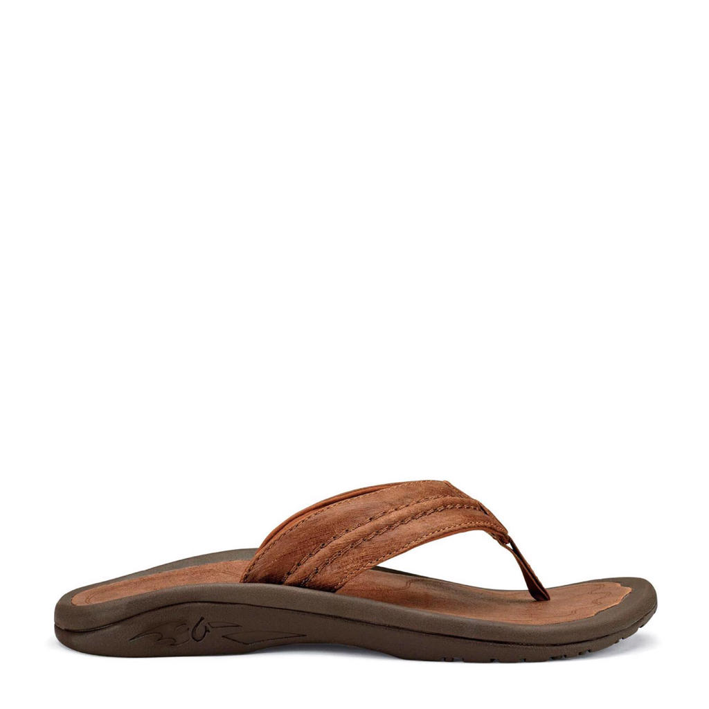 Olukai leren slippers kopen? in huis wehkamp