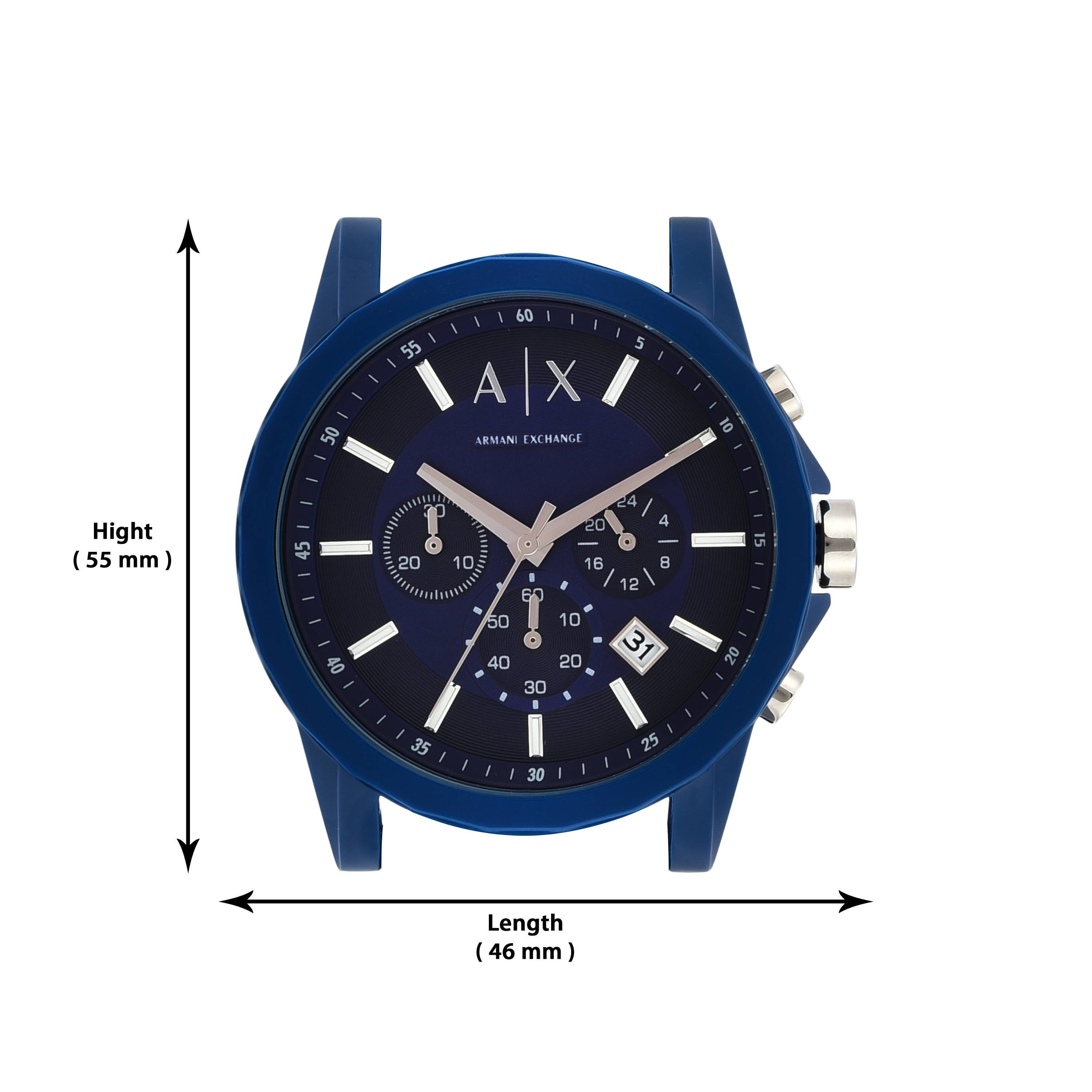 Armani Exchange horloge AX1327 blauw wehkamp