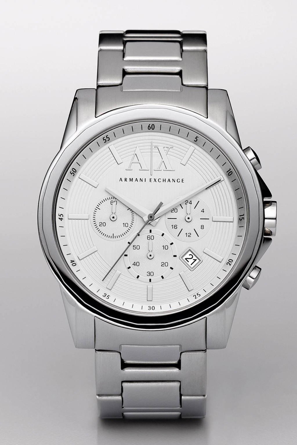 Armani Exchange horloge, Zilver