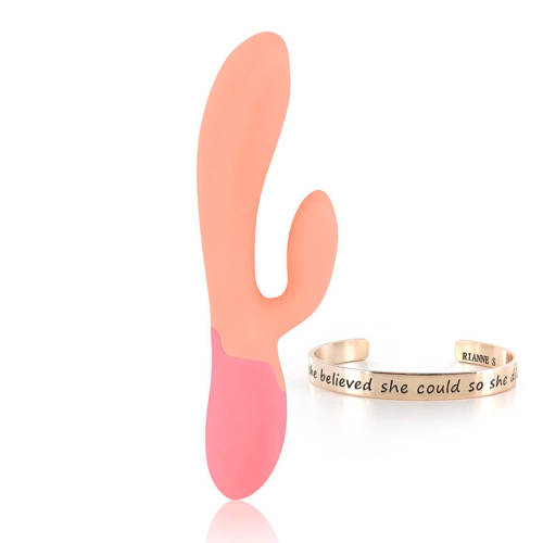Rianne S S Essentials Xena Rabbit Vibrator Perzik Koraal rianne s kopen in de aanbieding