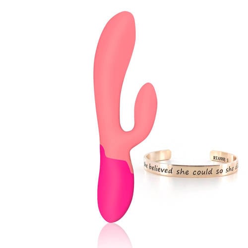 Rianne S S Essentials Xena Rabbit Vibrator Koraal Roze rianne s kopen in de aanbieding