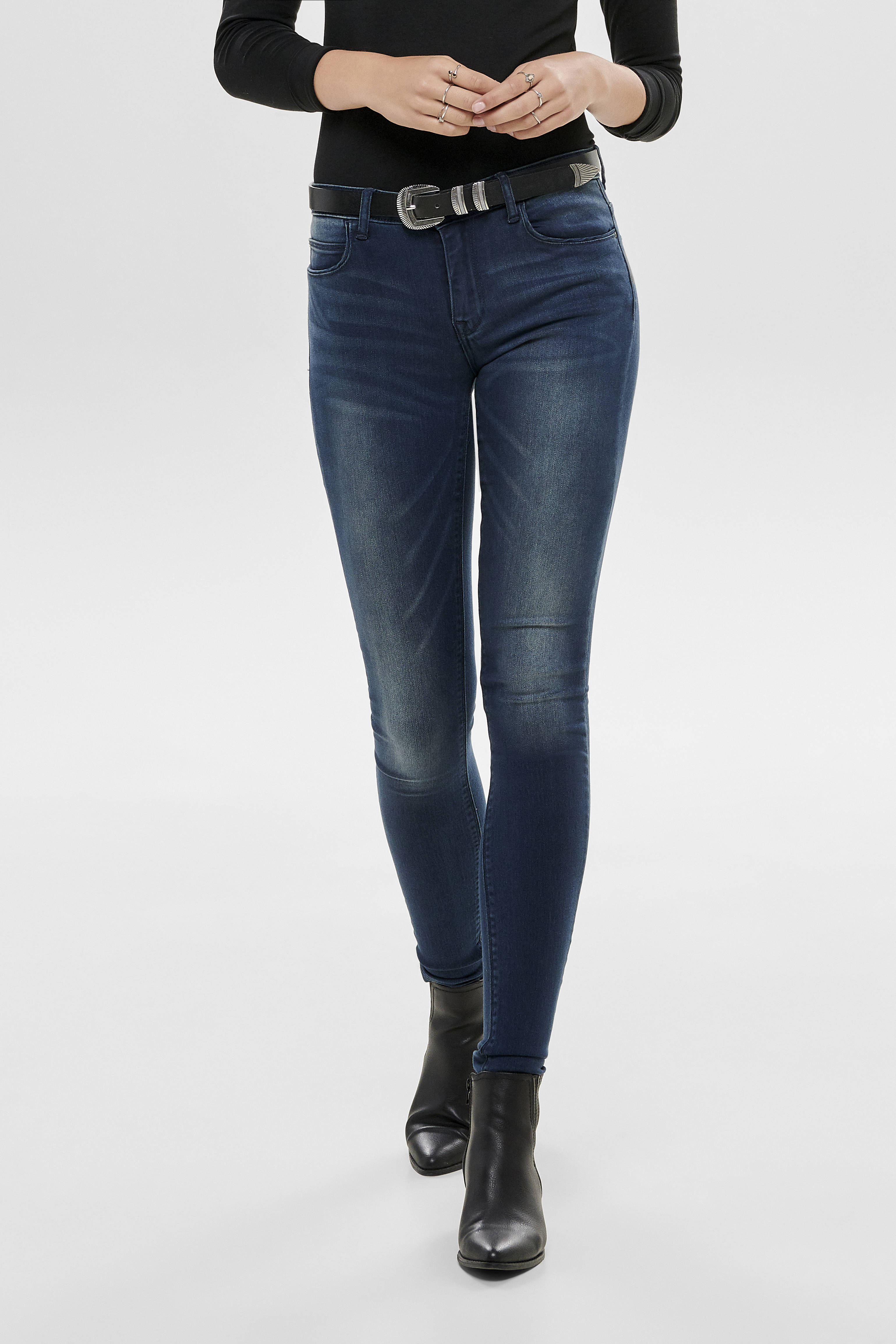 ONLY skinny jeans ONLCARMEN blue dark denim | wehkamp